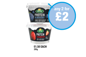 Arla Yoghurt Protein Blueberry, Strawberry - Any 2 for £2 at Premier