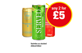 Au Vodka Blue Raspberry, Served Mojito, Ciroc Tropical Passion - Any 2 for £5 at Premier