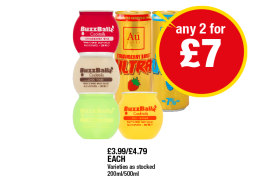 Buzz Ball Strawberry, Choc Tease, Tequila, Chilli Mango, Au Vodka Ultra Strawberry, Raspberry - Any 2 for £7 at Premier