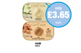 Carte D'Or Vanilla, Salted Caramel - Now Only £3.65 at Premier