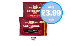 Cathedral City Cheddar Mature, Extra Mature - Now Only £3.99 at Premier