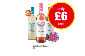 I Heart Wines Pinot Grigio, Rosé, Shiraz - Now Only £6 at Premier