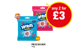 Nerds Gummy Clusters Fruits, Berries - Any 2 for £3 at Premier