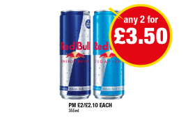 Red Bull, Sugarfree - Any 2 for £3.50 at Premier