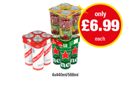 Red Stripe, Desperados, Heineken - Now Only £6.99 at Premier