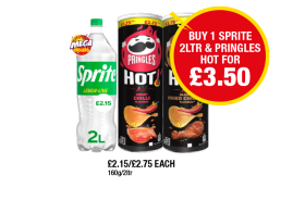 Sprite, Pringles Hot Chilli Heatwave, Fried Chicken - Buy Sprite & Pringles Hot For £3.50 at Premier