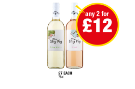 The Shy Pig Crisp White, Blush - Any 2 for £12 at Premier