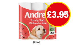 Andrex Family Soft Watermelon - Now Only £3.95 at Premier-stores