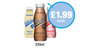 Barebells Milkshake Vanilla, Chocolate, Strawberry - Now Only £1.99 at Premier-stores