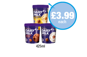 Cadbury Dairy Milk Ice Cream, Caramel, Chocolate Brownie - Now Only £3.99 at Premier-stores