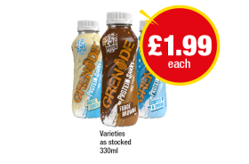 Grenade Protein Shake White Chocolate, Fudge Brownie - Now Only £1.99 at Premier-stores