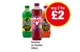 Levi Roots Caribbean Crush, Reggae Sunrise, Vimto - Any 2 for £2 at Premier-stores