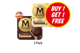 Magnum Classic, White Chocolate - Buy 1 Get 1 FREE at Premier-stores