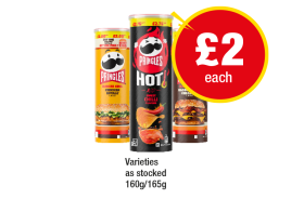 Pringles Burger King Chicken Royale, Bacon Double Cheese XL, Sweet Chilli - Now Only £2 at Premier-stores