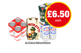 Red Stripe, Moretti, Scrumpy Jack, Peroni - Now Only £6.50 at Premier-stores