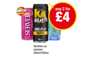 Served Passion Fruit Martini, KA Remix Rum, Beatbox - Any 2 for £4 at Premier-stores