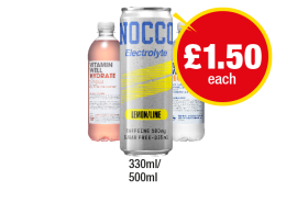 Vitamin Well Hydrate, Recover, Nocco Electrolyte Lemon & Lime - Now Only £1.50 at Premier-stores