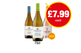 Wairau Cove Pinot Grigio, Sauvignon Blanc, Cabana - Now Only £7.99 at Premier-stores
