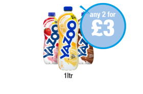 Yazoo Strawberry, Banana, Chocolate - Any 2 for £3 at Premier-stores