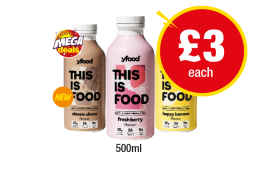 Yfood Classic Choc, Fresh Berry, Happy Banana - Now Only £3 at Premier-stores
