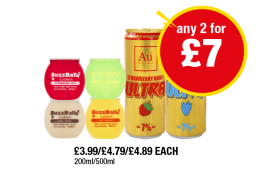 BuzzBall Cocktails Strawberry, Tequila, Choc, Chilli Mango - Any 2 for £7 at Premier
