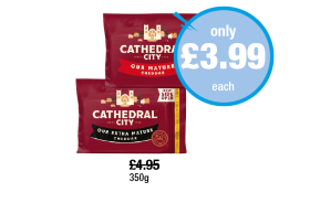 Cathedral City Cheddar Mature, Extra Mature - Now Only £3.99 at Premier
