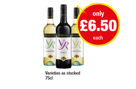 Hardy's VR Chardonnay, Merlot, Pinot Grigio - Now Only £6.50 at Premier