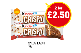 Kinder Crispy - Any 2 for £2.50 at Premier