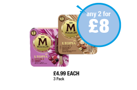 Magnum Utopia Double Cherry, Hazelnut - Any 2 for £8 at Premier