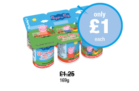Peppa Pig Yoghurts - Now Only £1 at Premier