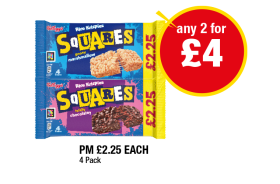 Rice Krispies Squares Marshmallow, Chocolatey - Any 2 for £4 at Premier
