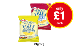 Smiths Bacon Fries, Scampi Fries - Now Only £1 at Premier