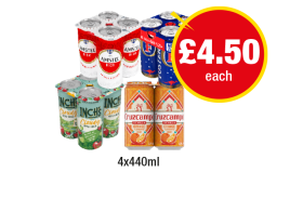 Amstel, Fosters, Inch's, Cruzcampo Orange - Now Only £4.50 at Premier