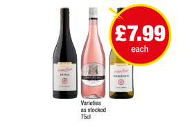 Andrew Peace Shiraz, Chardonnay, Mud House - Now Only £7.99 at Premier