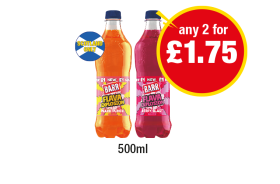 Barr Flava Explosion Peach Punch, Berry Blast - Any 2 for £1.75 at Premier