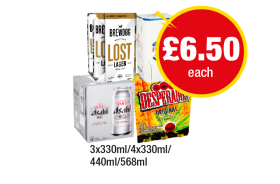 Brewdog Lost lager, Peroni, Asahi, Desperados - Now Only £6.50 at Premier