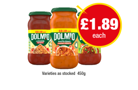Dolmio Lasagne, Pasta Bake, Bolognese - Now Only £1.89 at Premier