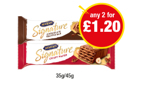 McVities Signature Chocolate Truffle Bar, Crispy Wafer - Any 2 for £1.20 at Premier