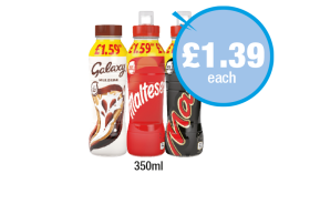 Milkshake Drink Galaxy, Malteser, Mars - Now Only £1.39 at Premier