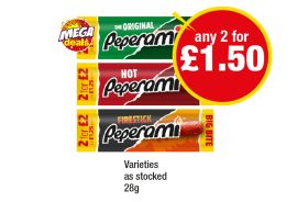 Peperami Original, Hot, Firestick - Any 2 for £1.50 at Premier