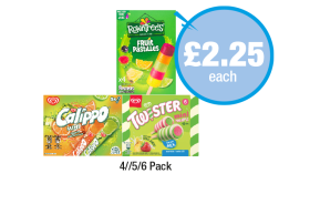 Rowntrees Fruit Pastilles, Calippo Mini, Twister Mini - Now Only £2.25 at Premier