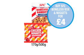 SFC Boneless Banquet, Chicken Nuggets - Buy SFC Boneless Box & Nuggets for £4 at Premier