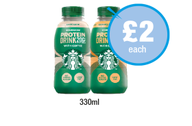 Starbucks Protein Drink Caffe Latte, Caramel Hazelnut - Now Only £2 at Premier