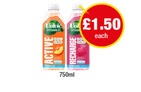 Volvic Vitamin Active Peach, Raspberry - Now Only £1.50 at Premier