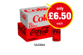 Diet Coke, Coca Cola Zero Sugar - Now Only £6.50 at Premier