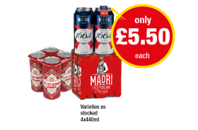 Kronenbourg, Cruzcampo, Madri - Now Only £5.50 at Premier