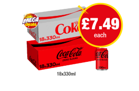 Diet Coke, Coca Cola Zero - Now Only £7.49 at Premier