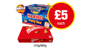 Haribo Party Box, Maltesers - Now Only £5 at Premier