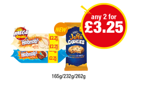 Jaffa Cookies, Hobnobs White, Milk Chocolate - Any 2 for £3.25 at Premier