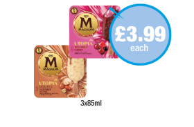 Magnum Utopia Double Cherry, Hazelnut - Now Only £3.99 at Premier
